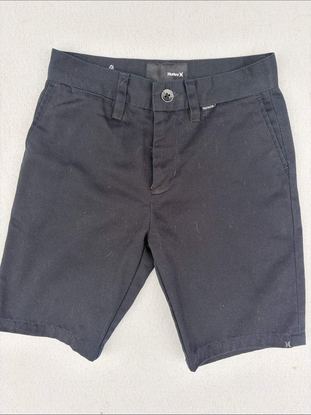 Hurley Boys Black Flat Front Shorts